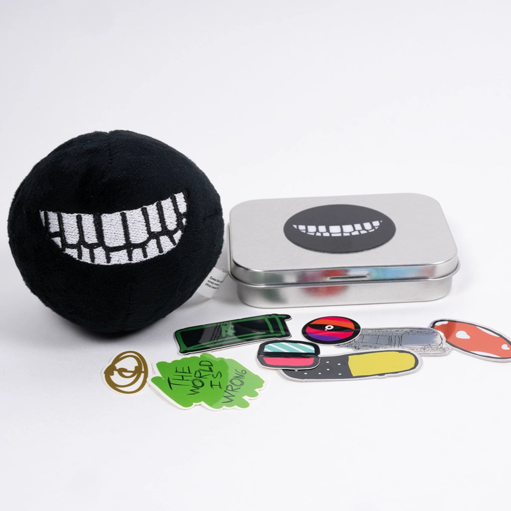 normal;c movement bundle on display with eyeless plush, chalk kit and stickers