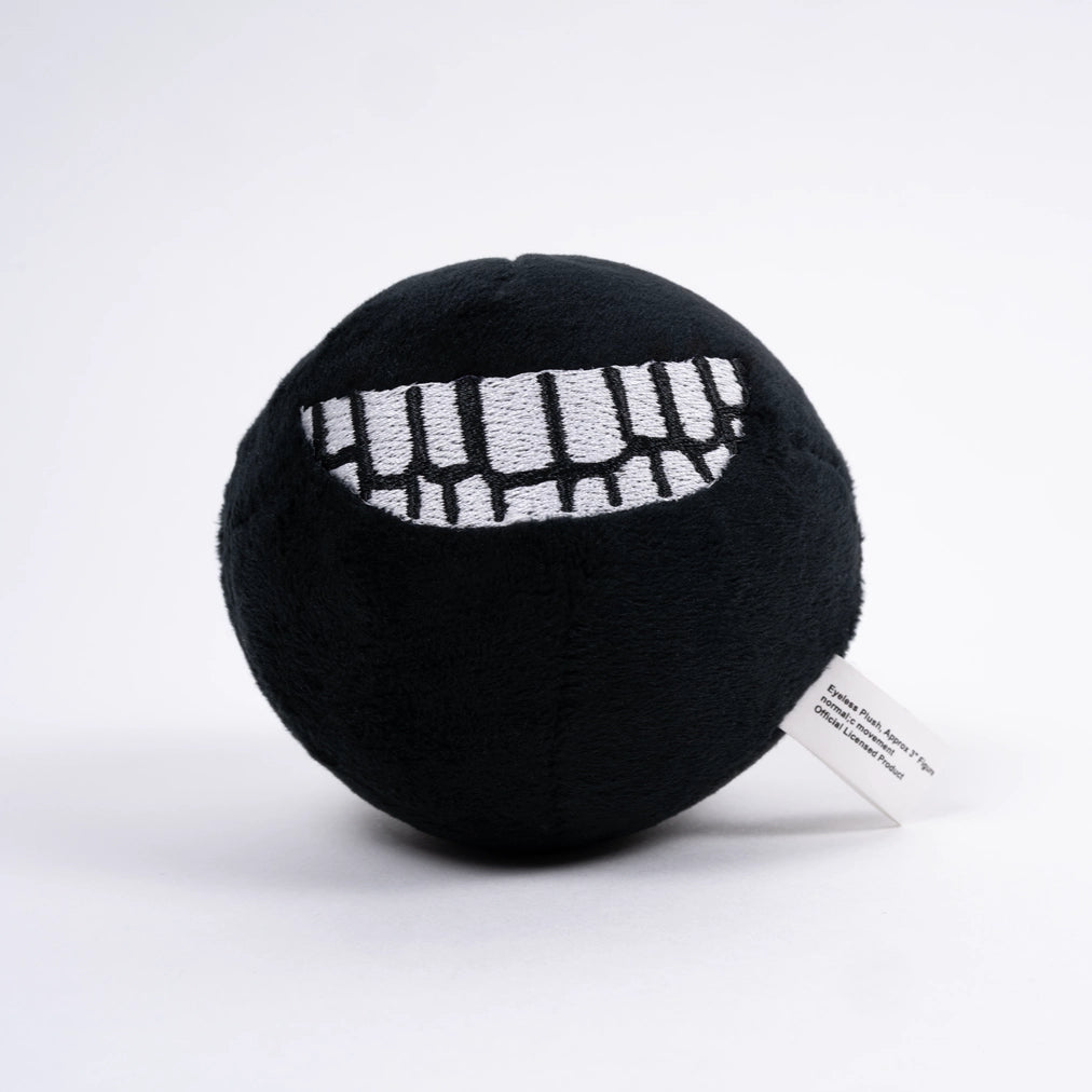 normal;c movement eyeless plush on white background