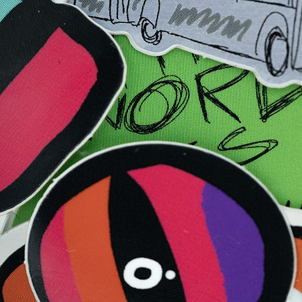stack of stickers in the normal;c movement sticker pack